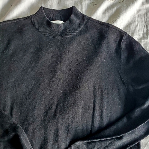 H&M Basics Black Mock Neck Sweater Dress - Picture 2 of 5